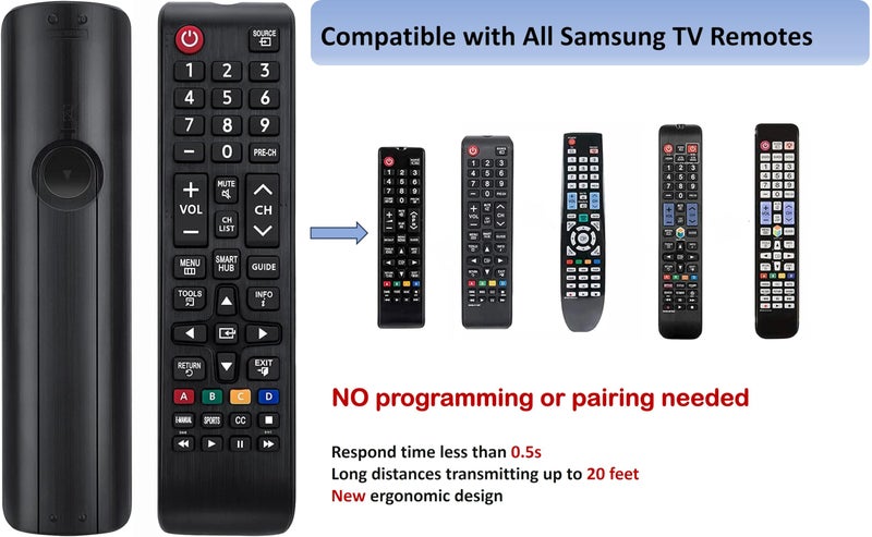 Elekpia Universal Remote Control for Samsung TV Remote, Replacement for All Samsung LCD LED HDTV 3D Smart TVs - Image 4